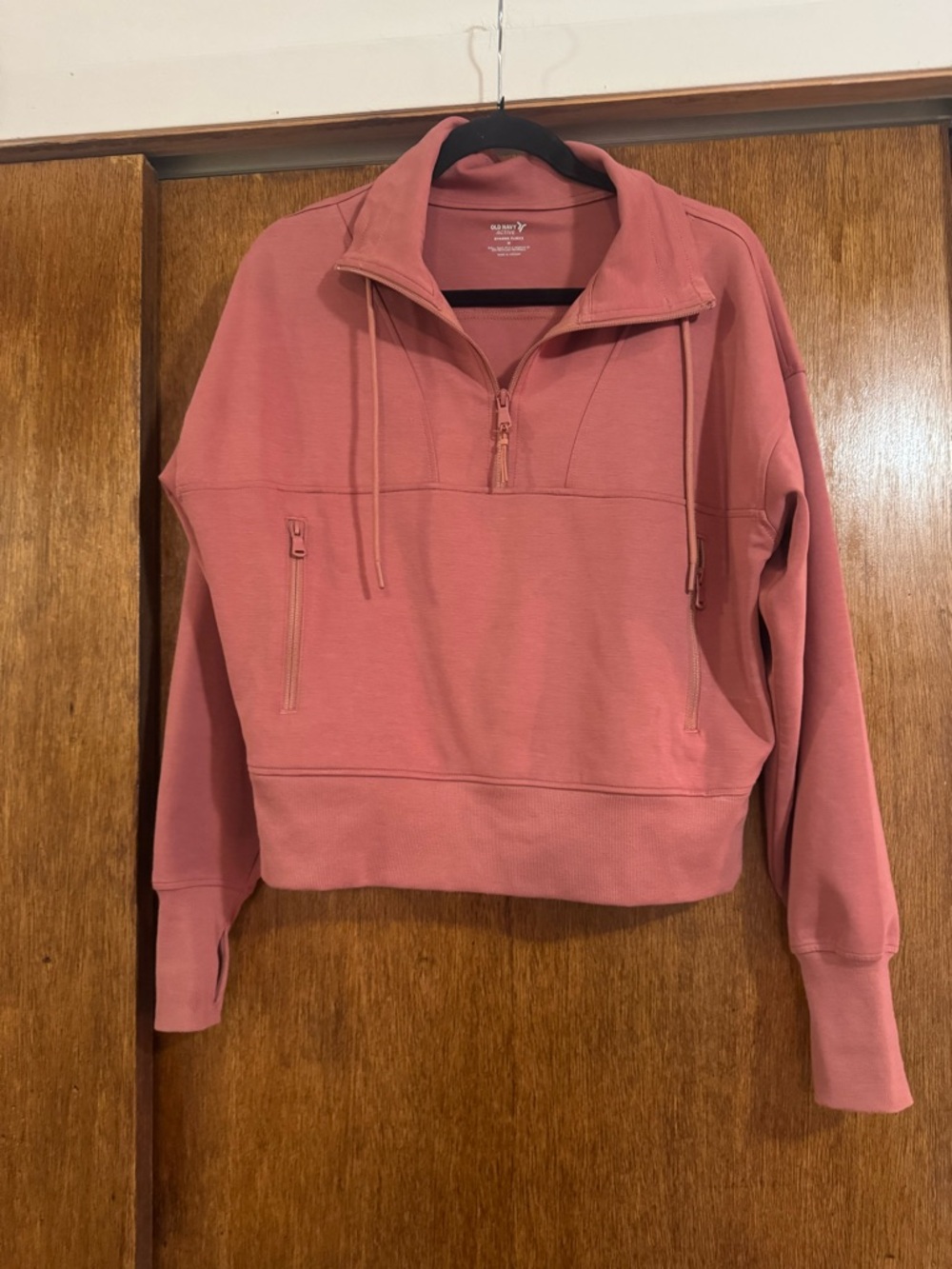 Old Navy Dusty Rose Half-Zip Pullover Hoodie